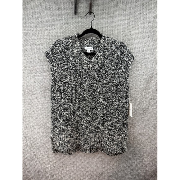 Nordstrom Sweaters - Nordstrom Sweater Vest Women's Small Black Ivory New Merino Wool Marl Knit